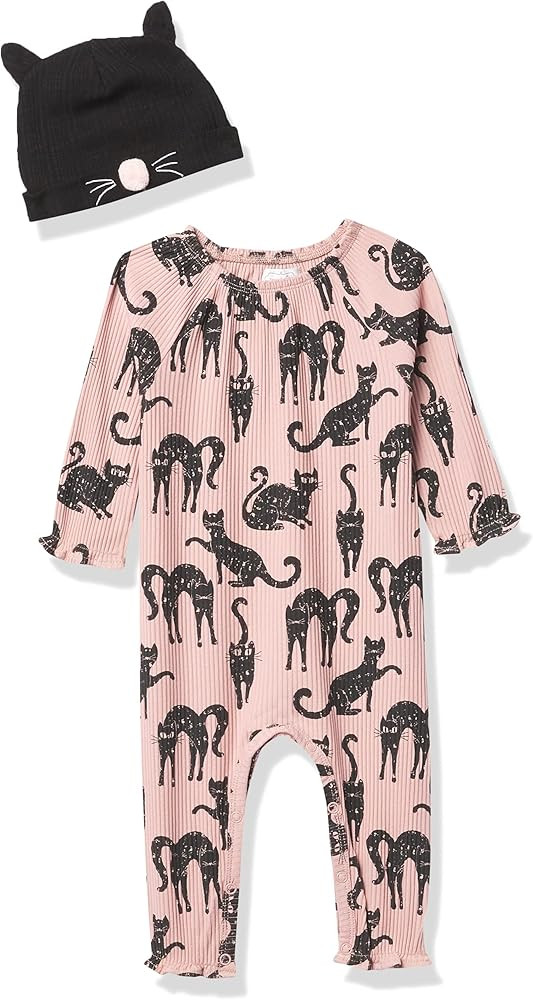 Mud Pie baby-girls Cat One Piece and Hat Set | Amazon (US)