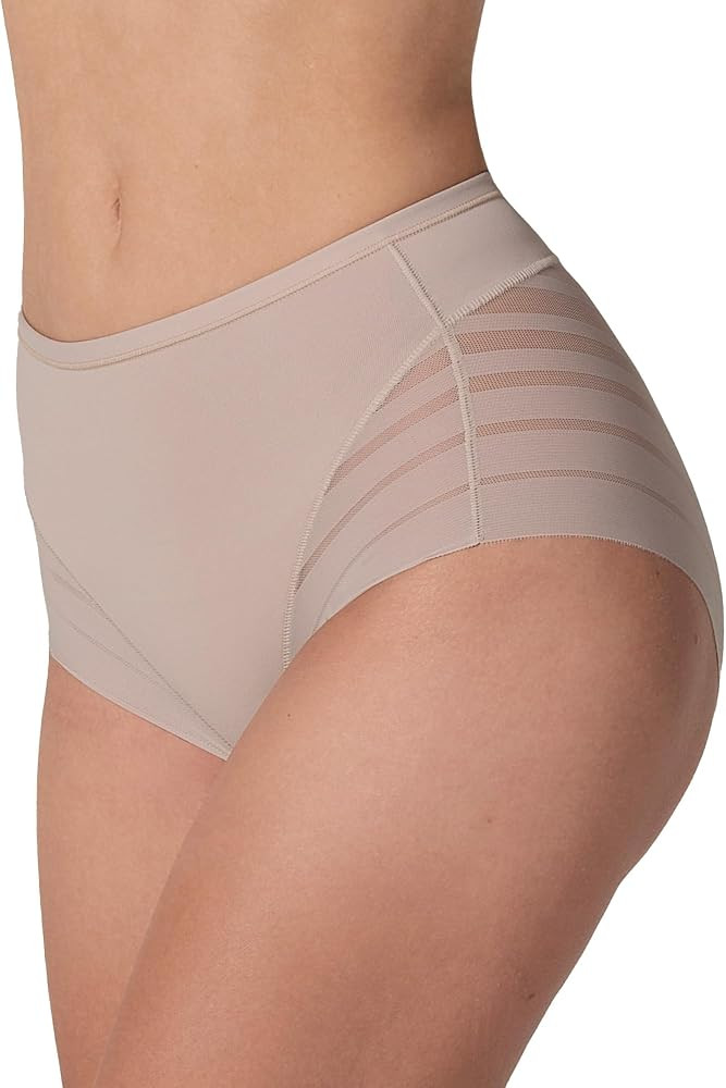 Leonisa High Waisted Invisible Tummy Control Shapewear for Women - Stripe Lace Ladies Underwear P... | Amazon (US)
