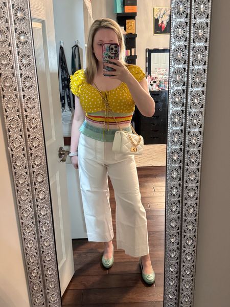Sharing my outfits for our trip to Italy!
Love this yellow top and white Colette pants from Anthropologie and Tory Burch ballet flats!

Perfect for summer and vacation!

#summer #summeroutfit #vacation #vacationoutfit #summerstyle #toryburch #travel #travelstyle #italy #girlystyle #balletflats #anthropologie #myanthropologie #anthropologiestyle #whitebag #italyoutfit #traveloutfit 




#LTKTravel #LTKSeasonal #LTKShoeCrush