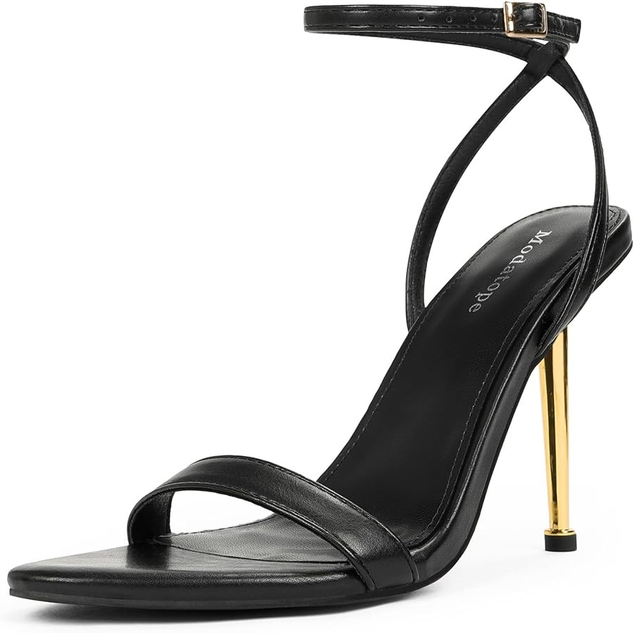 Modatope Womens High Stilettos Pointed Toe Ankle Strap Heels Sexy 4 Inch Heeled Sandals Dress Wed... | Amazon (US)
