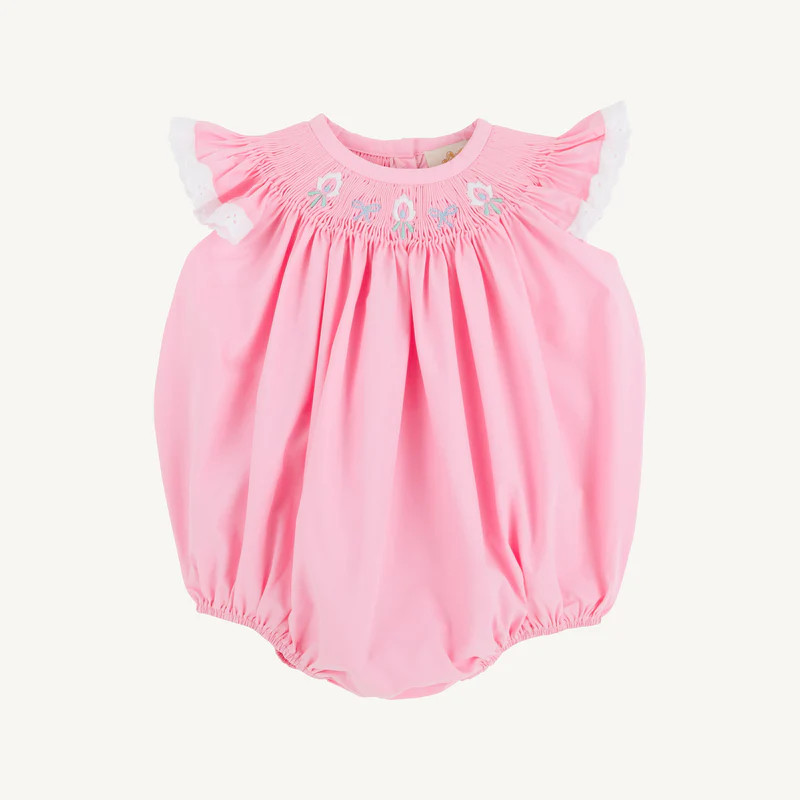 Bridget Bubble - Pier Party Pink with Worth Avenue White & Hand Block | The Beaufort Bonnet Company