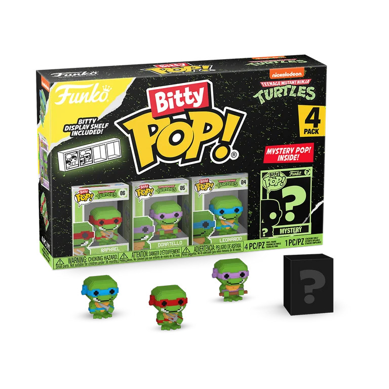Funko Bitty POP! 4-Pack: Teenage Mutant Ninja Turtles - Donatello Collectible Vinyl Mini-Figures | Walmart (US)