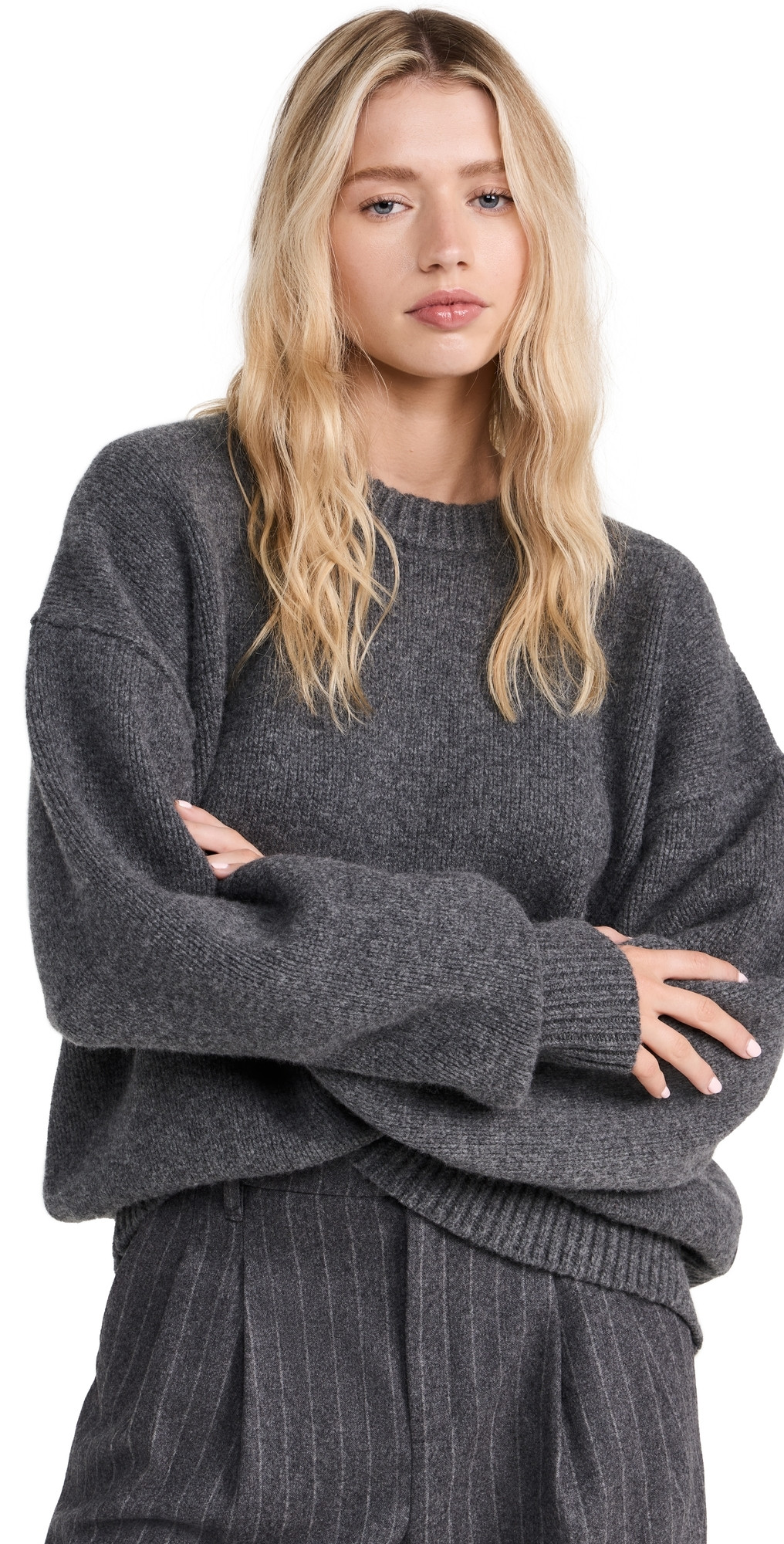 Sold Out NYC The Signature Crew Sweater Charcoal L | Shopbop