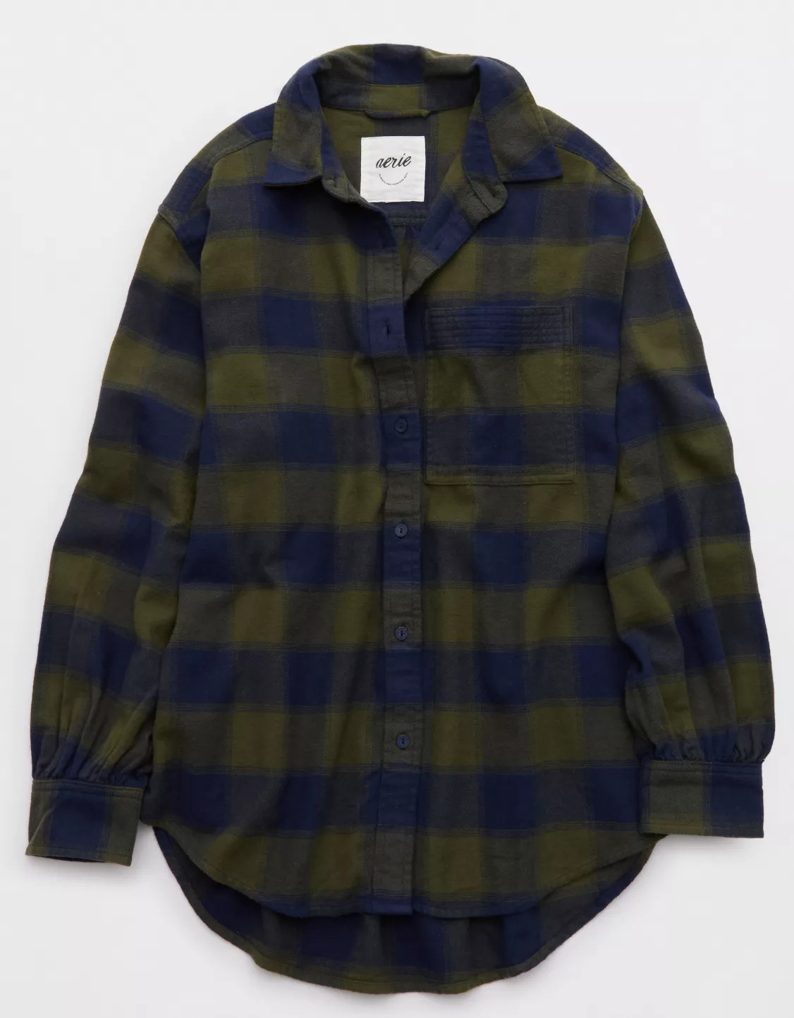Aerie Anytime Fave Flannel Button Down Shirt | American Eagle Outfitters (US & CA)