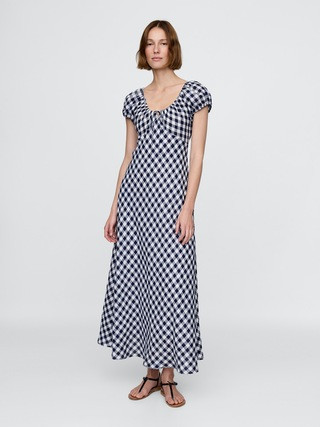 Gap × DÔEN 100% Linen Gingham Midi Dress | Gap (US)