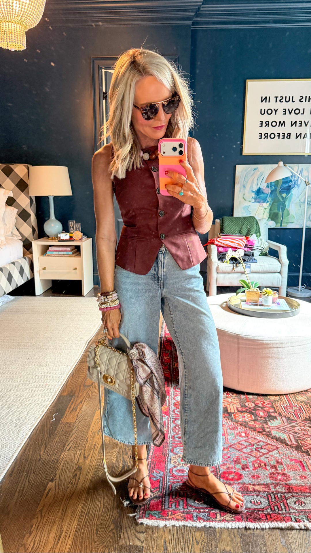 everyday mom life style = wearing 00 in vest and size 24 in denim •

#LTKootd #LTKOver40 #LTKSaleAlert