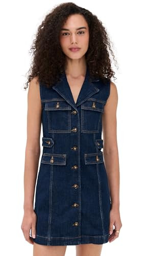 PAIGE Women's Andria Dress, Iman, Blue, 10 | Amazon (US)