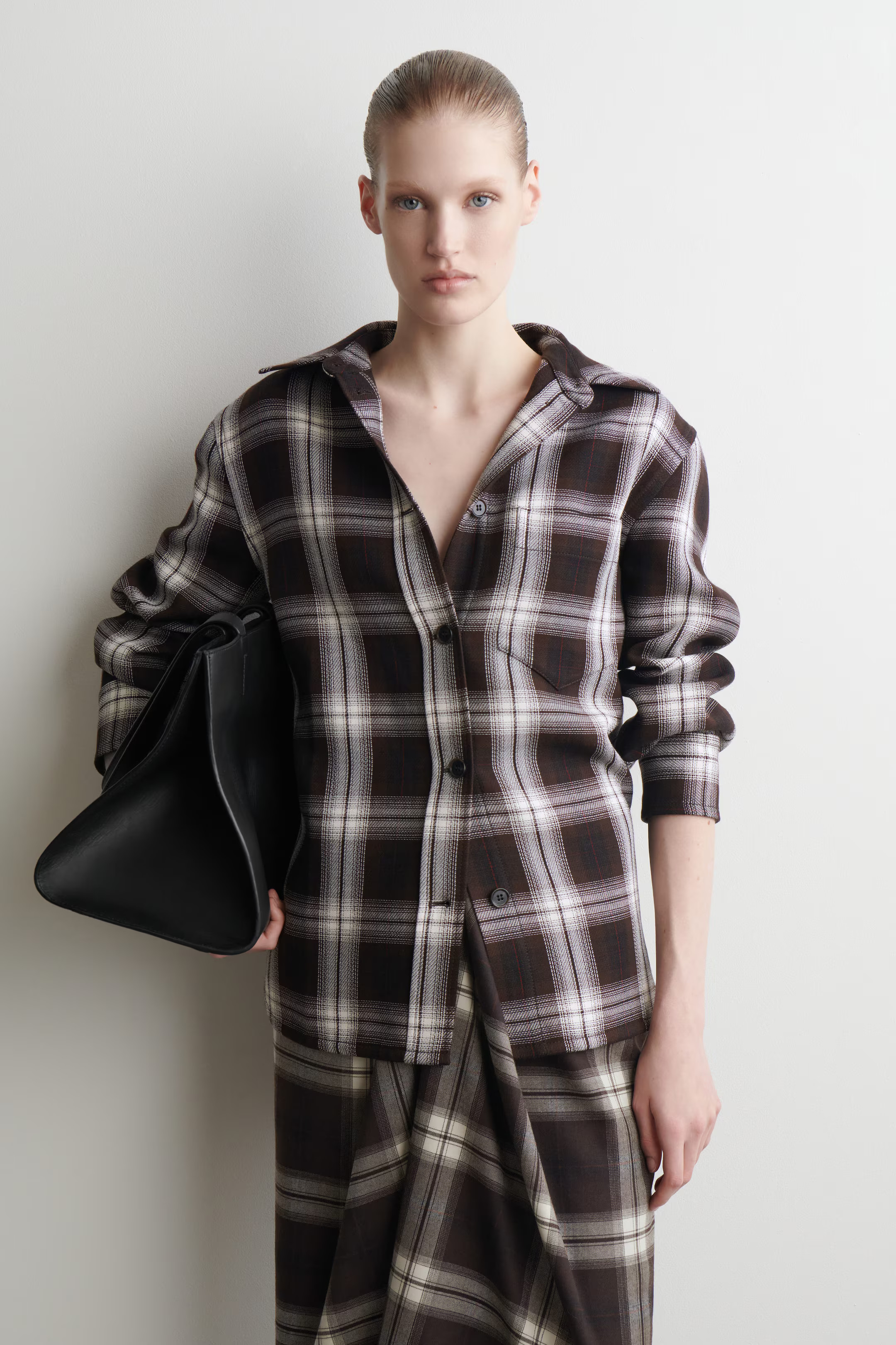 CHECKED OVERSHIRT - BURGUNDY / CHECKED | COS | COS (EU)