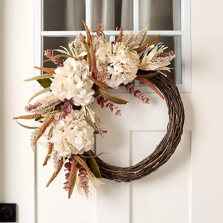 Hydrangea Foxtail 26in Wreath | Kirklands