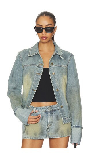 LIONESS The Bronx Denim Jacket in Blue. - size 12 | Revolve Clothing (Global)
