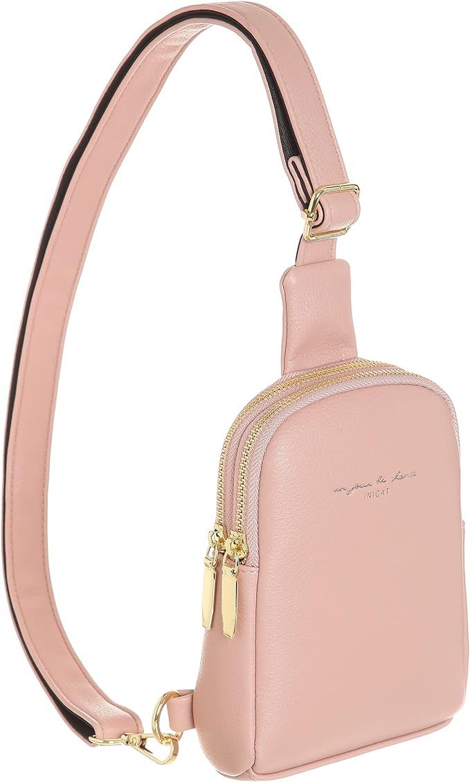 INICAT Small Sling Bag Fanny Packs Crossbody Bags Gifts for Women Men | Amazon (US)