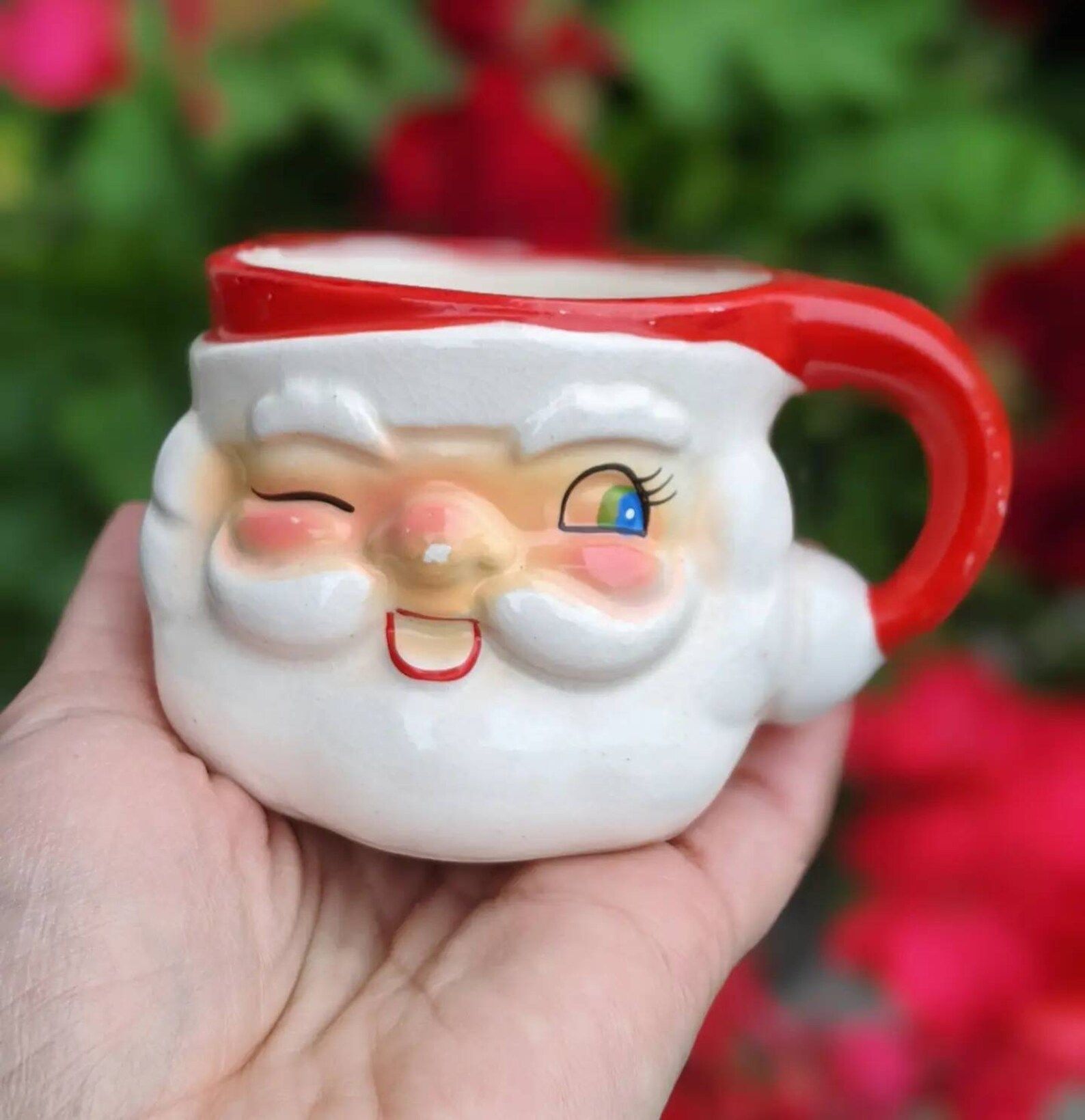 2 x Vintage winking Santa mugs JAPAN 1960 | Etsy (US)