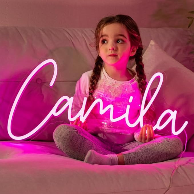 Custom Neon Signs - Neon Sign Customizable for Wall Decor | Personalized Neon Sign for Wedding Ba... | Amazon (US)