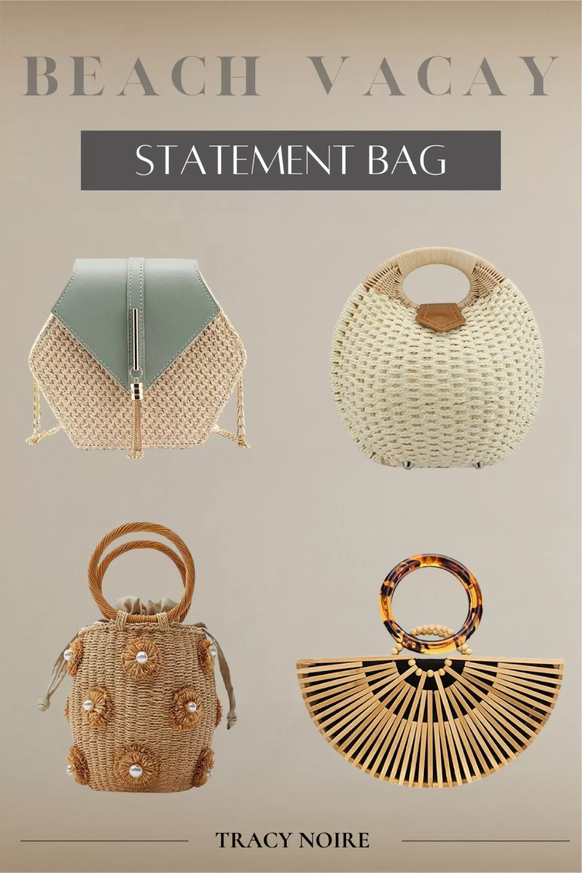 Puedo Women Shell Shape Straw Bag Rattan Woven Beach Handbags Summer Straw  Tote Bag