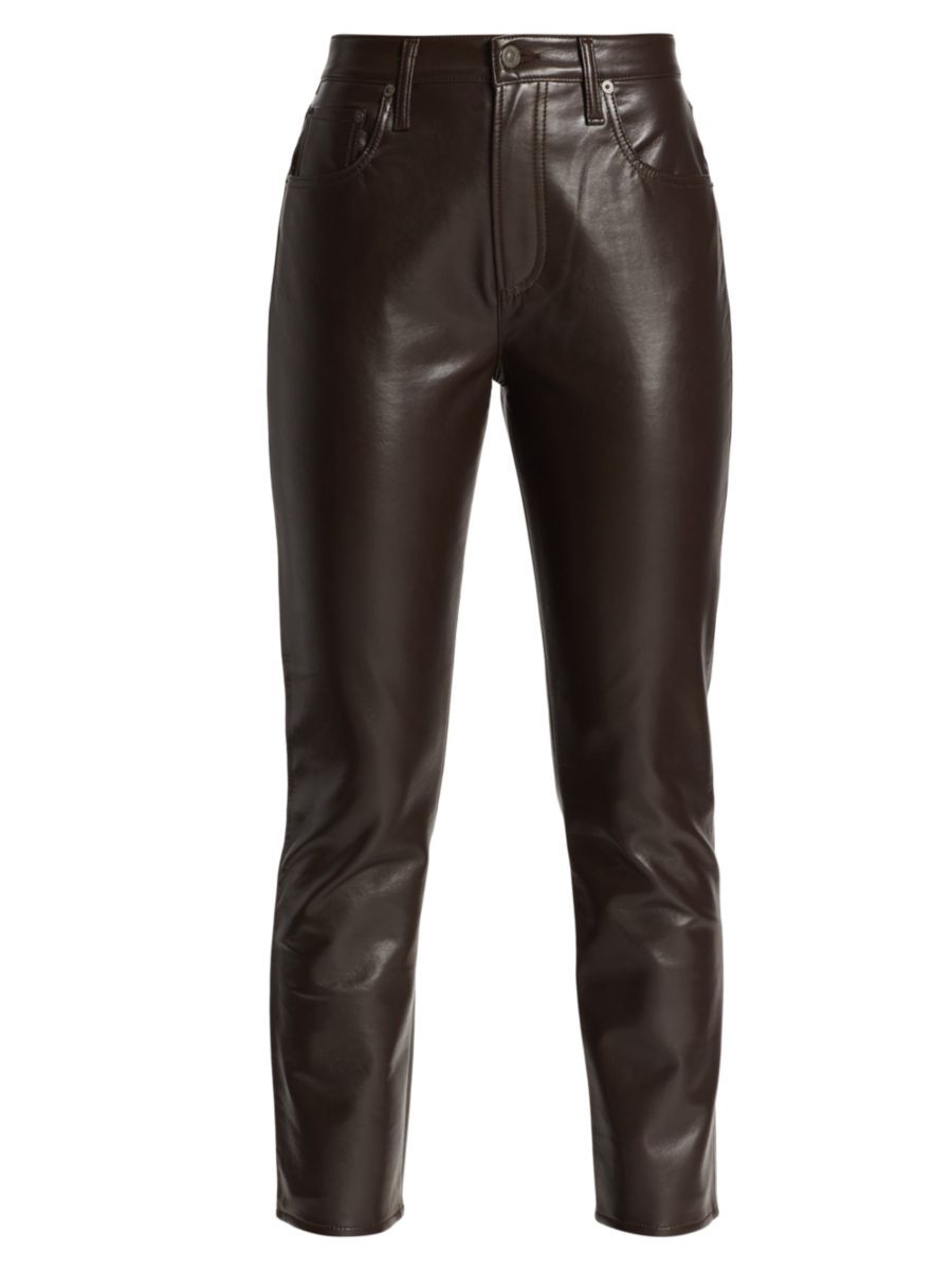 Citizens of Humanity Jolene High-Rise Leather Pants | Saks Fifth Avenue