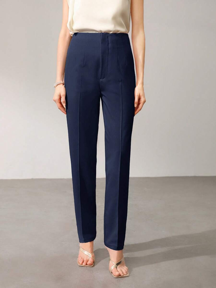 MOTF PREMIUM WOMEN'S SEAM FRONT FITTED SUIT PANTS | SHEIN