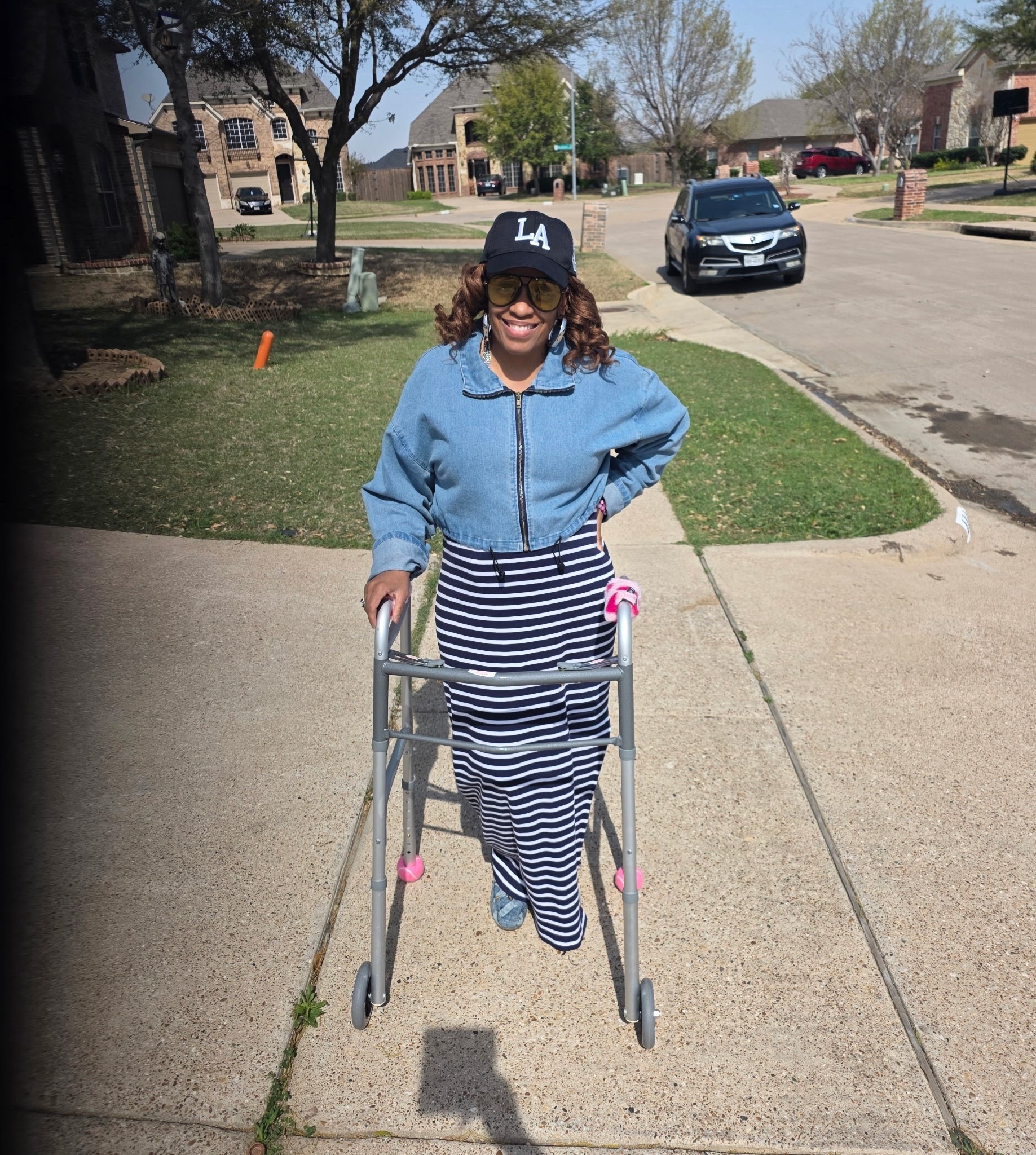
Here’s my story. I’m 50 years old and had been battling arthritis in my hip along with degenerative bursitis. A hip replacement was the last thing I wanted, and I fought it for as long as I could. But eventually, I had no choice but to face it. Outside of this injury, I’m healthy and strong.

Before making the decision, I tried everything—physical therapy, acupuncture, chiropractic care, and even cortisone shots. Those treatments helped for a while, but they were only temporary solutions. At some point, I realized it was time to bet on myself and do what was necessary to truly heal.

Today, I’m healing well and even got outside to enjoy the world again this weekend. I’ve graduated from Tammy the walker to Tamika the cane, and that alone feels like a victory.

One thing about me—I’m a fighter. Life may knock me down, but it will never keep me there. I truly believe I’m going to come back stronger than before, and I’m grateful I listened to God and trusted the process.

#LTKootd #LTKgrwm