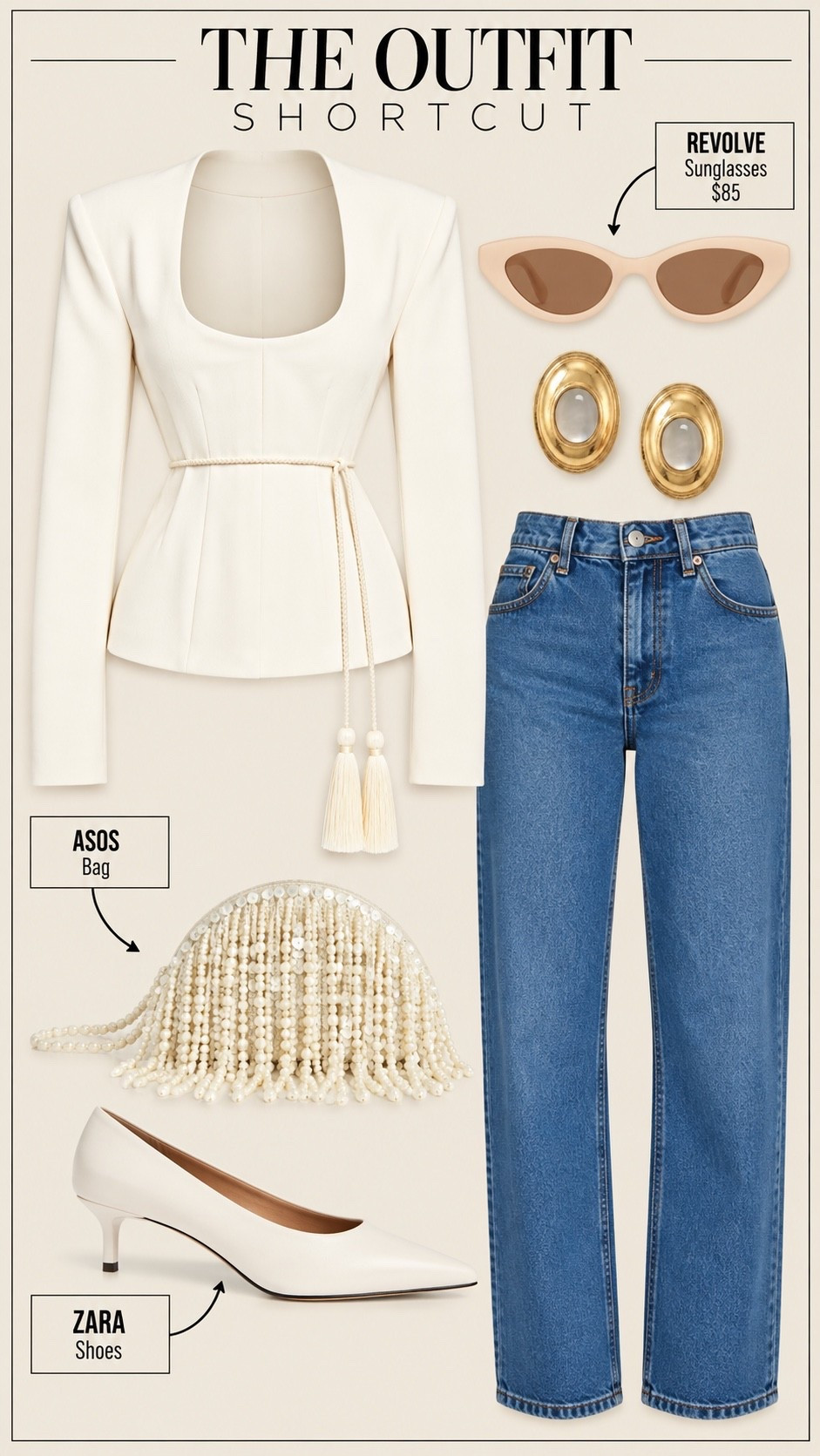 This is the kind of outfit that makes you look expensive without looking overdressed. The jeans keep it casual, but the structured top, pointed heels and accessories make the whole thing look very polished. Love the vintage looking earrings with it.￼So sexy but classy

#LTKOver40 #LTKSeasonal #LTKootd