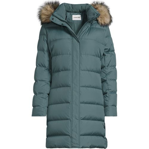 Women's Petite Max 600 Down Puffer Coat - Lands' End - Blue - L | Lands' End (US)