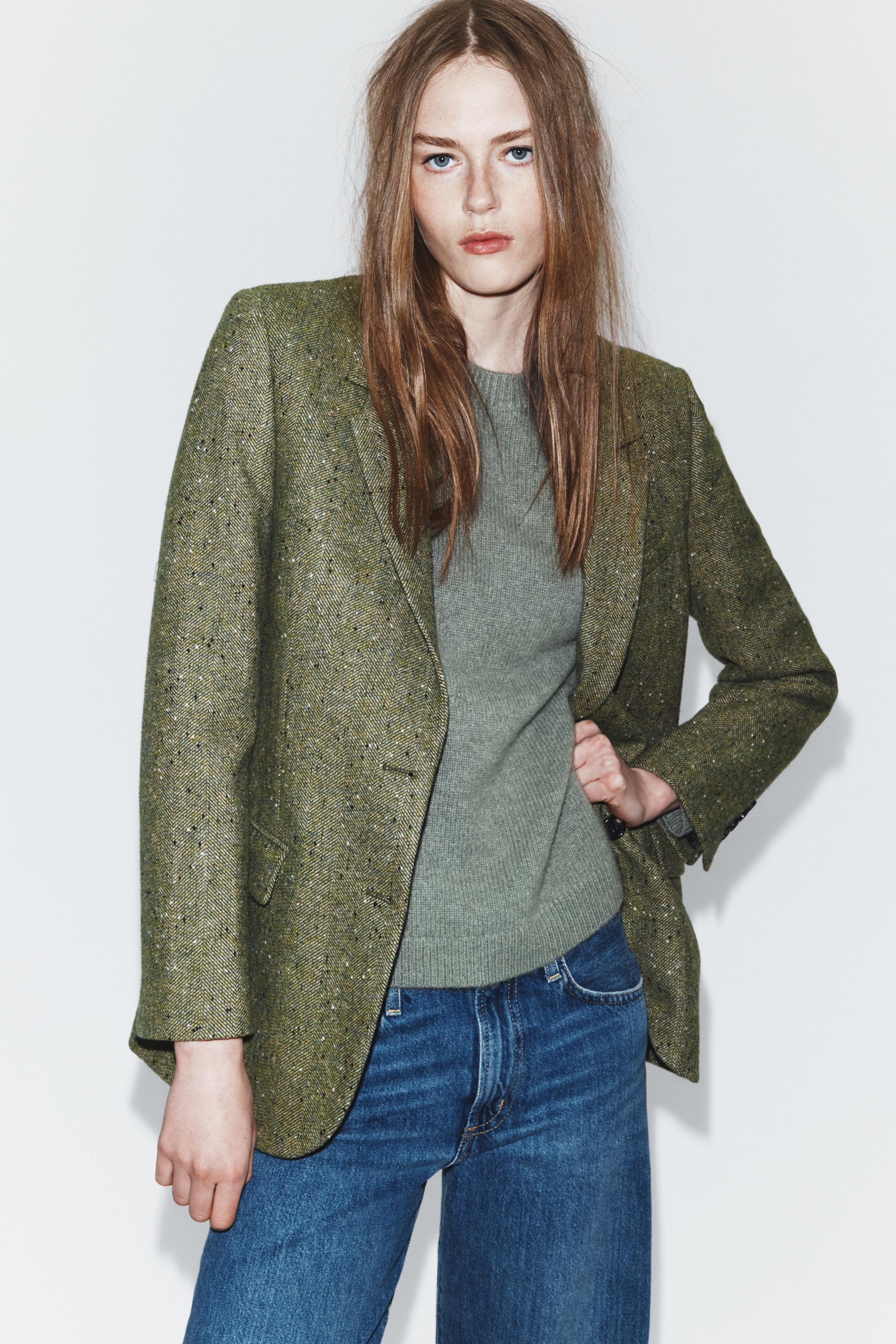 ZW COLLECTION HERRINGBONE BLAZER | Zara AU