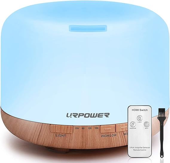 URPOWER 500ml Aromatherapy Essential Oil Diffuser Humidifier Diffusers for Essential Oils Room De... | Amazon (US)