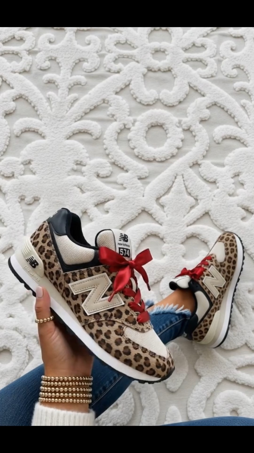 Leopard new balance sneakers runs true to size