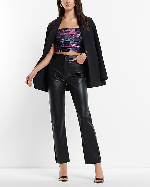 Body Contour Floral Mesh Cropped Cami With Removable Cups | Express