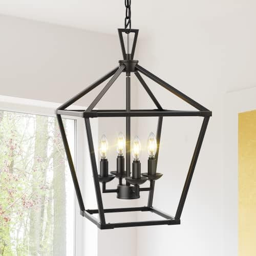 PARTPHONER Pendant Light Fixtures, Dining Room Chandelier Ceiling Mount, 4-Light Farmhouse Light ... | Amazon (US)