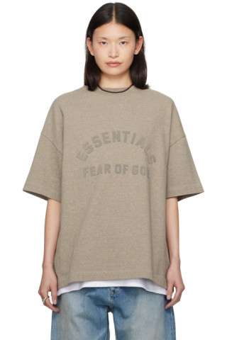 Fear of God ESSENTIALS - Gray Bonded T-Shirt | SSENSE