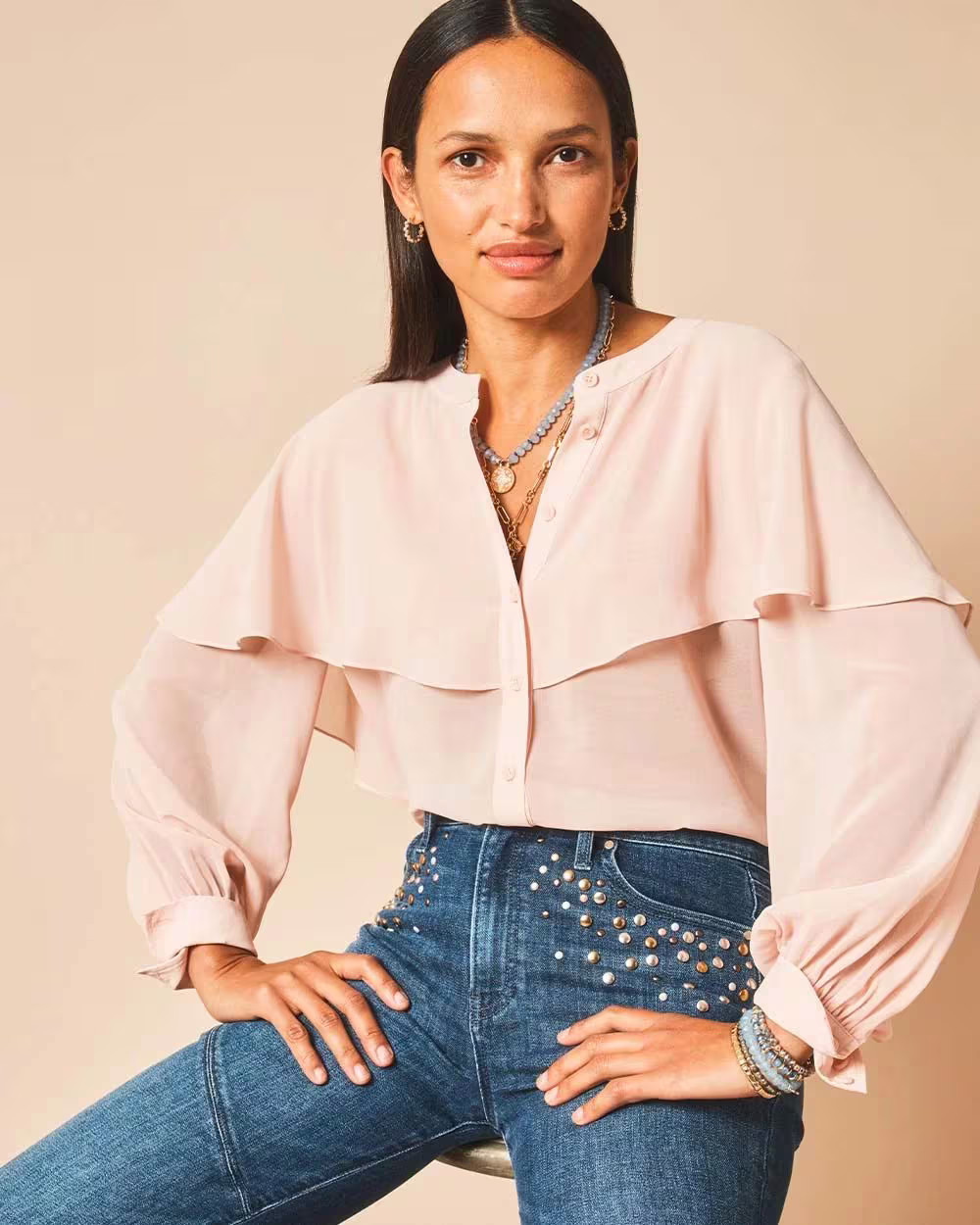 Georgette Cape Blouse | Chico's