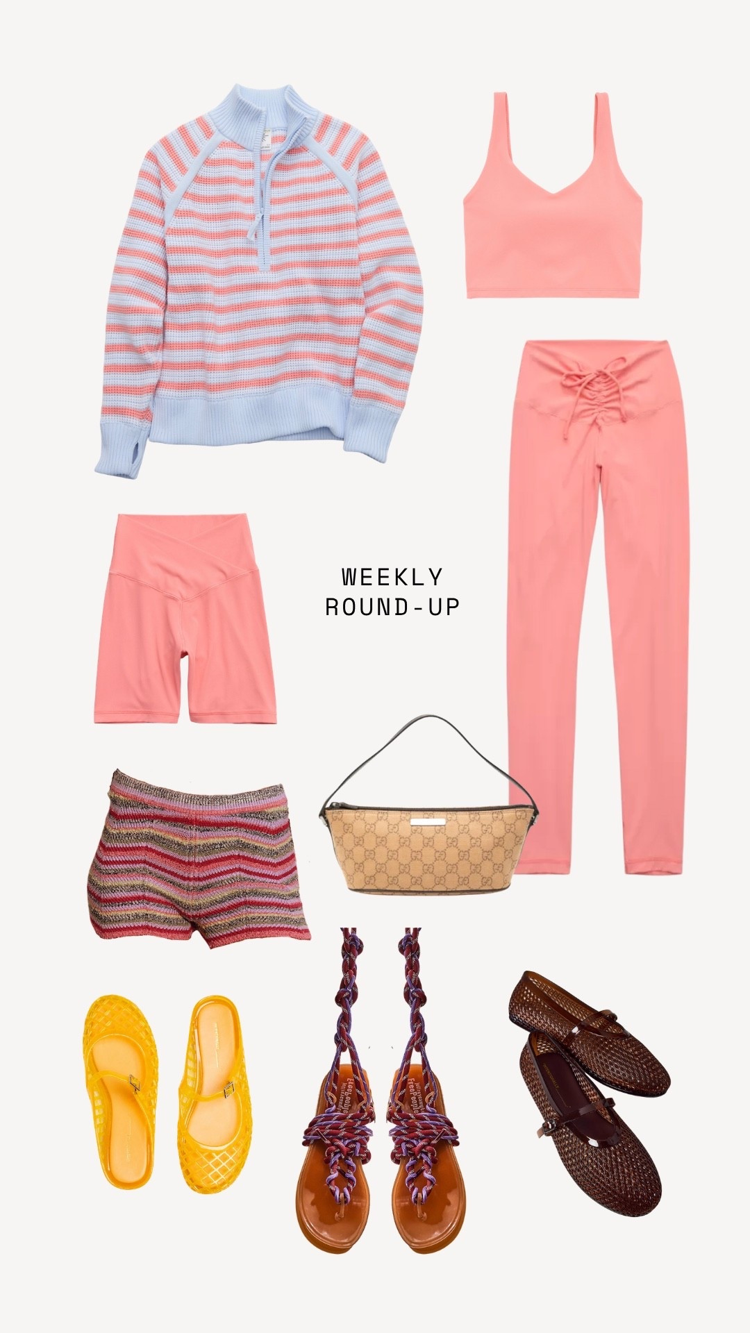 Weekly round-up of my purchases for spring & summer! Featuring a new Aerie set, jelly shoes, and a vintage Gucci bag for upcoming Masters tournament ⛳️🍑✨

#LTKmomlife #LTKActive #LTKootd