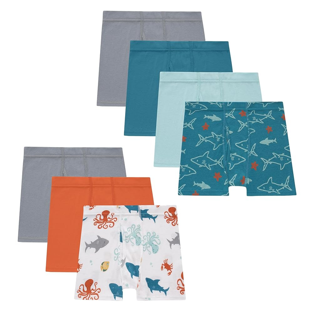 Hanes Boys' Organic Cotton, Pure Comfort Boxer Brief Underwear for Toddlers, Multipacks | Amazon (US)