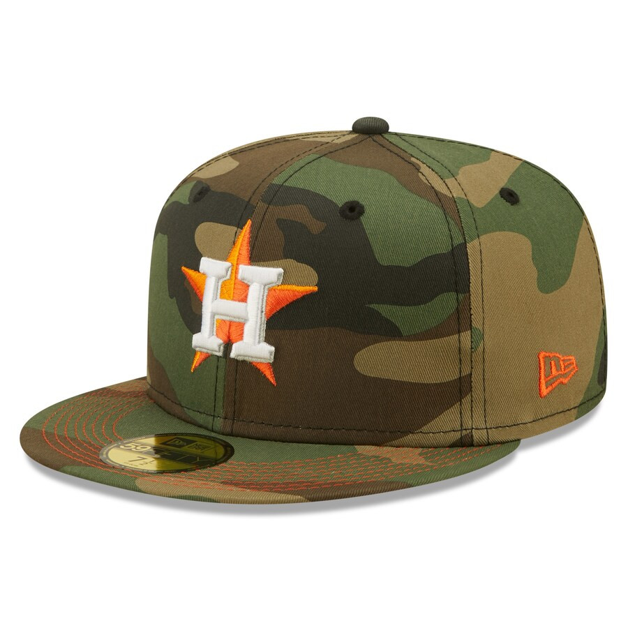 Men's Houston Astros New Era Camo Team Color Undervisor 59FIFTY Fitted Hat | MLB Shop
