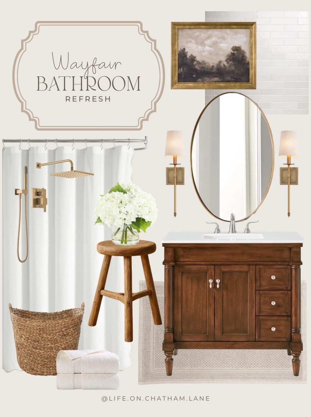 How pretty are these bathroom finds from Wayfair? 🤎 I love the traditional, old-but-new elements! 

#LTKHome