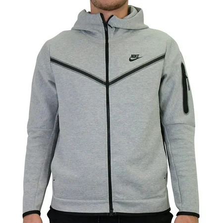 Nike Mens Tech Fleece Hoodie Dark Grey Heather/Black X-Large | Walmart (US)
