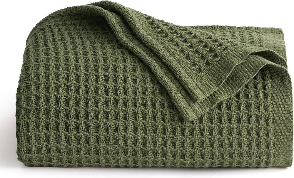 Bedsure 100% Cotton Blankets Twin XL Size for Bed - Waffle Weave Blankets for All Seasons, Cozy a... | Amazon (US)