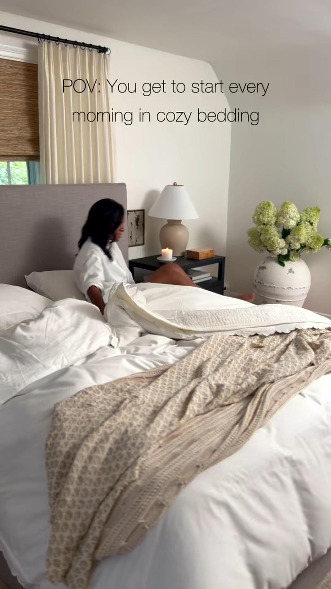 Cozy layers, scalloped edges, and eyelet details—my dream neutral bedding combo. 

#TheCompanyStore #CompanyFamily 