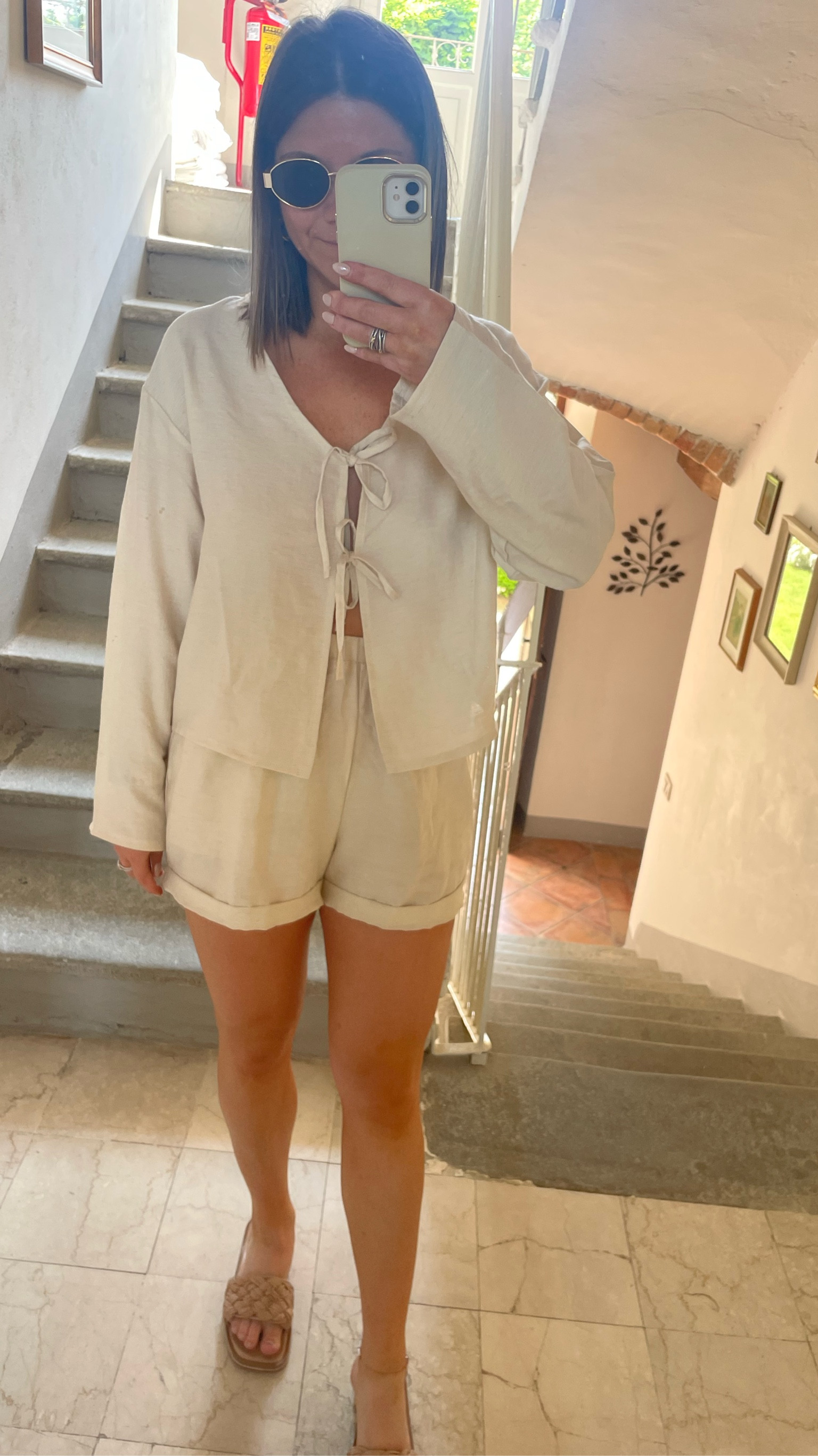Summer two piece linen set! 

Wearing a size small 

#LTKTravel #LTKFindsUnder50 #LTKStyleTip