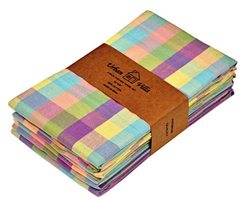Urban Villa Kitchen Towels Set of 6 Buffalo Checks Easter Kitchen Towels Size 20”X30” Inches 100% Cotton Highly Absorbent KitchenTowels Premium Quality Ultra Soft Mitered Corners KitchenTowels | Amazon (US)