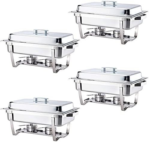 Amazon.com: ALPHA LIVING 70014-GRAY 4 Pack 8QT Chafing Dish High Grade Stainless Steel Chafer Com... | Amazon (US)