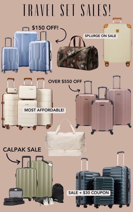 Looking for luggage for holiday travel? Look no further I pulled together some travel and luggage sets for y’all that are on major sale! Some are big ticket splurge items and other sets are under $150 so there is something for everyone! Shop quick these are early Black Friday sales and they won’t last long

#LTKHoliday #LTKsalealert #LTKGiftGuide