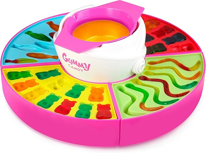 Nostalgia Electric Giant Gummy Bear, Fish and Worm Maker Try with Your own CBD Oil, 1, Pink | Amazon (US)