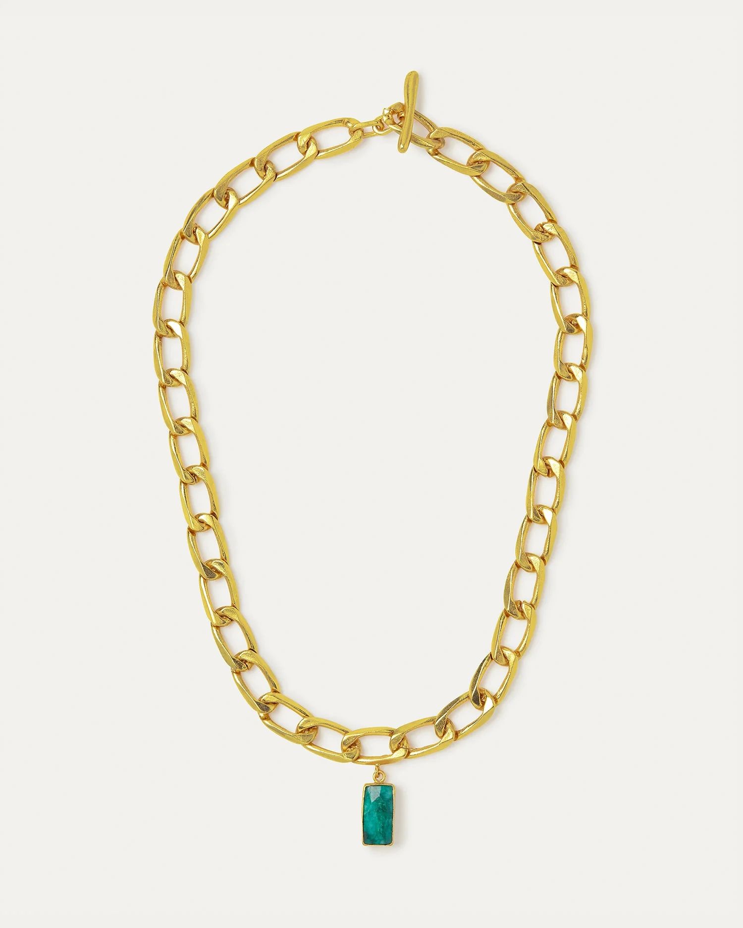 Esme Emerald Boyfriend Chain Necklace | Sustainable Jewellery by Ottoman Hands | Ottoman Hands