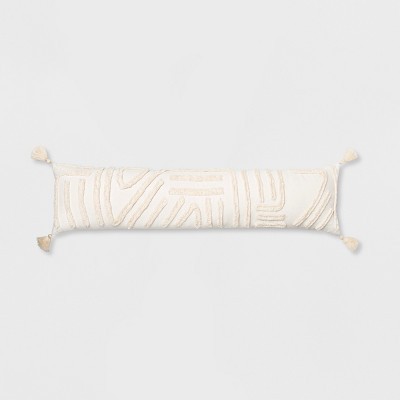 Chenille Embroidered Bed Lumbar Pillow Cream - Opalhouse™ | Target