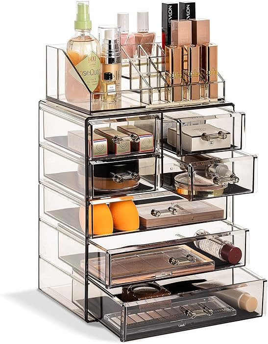 Sorbus Acrylic Makeup Organizer Set, 7-Drawer Vanity & Countertop Cosmetic Storage with Small & W... | Amazon (US)