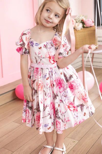 Mini Ballerina Dress in Pink Floral | Ivy City Co