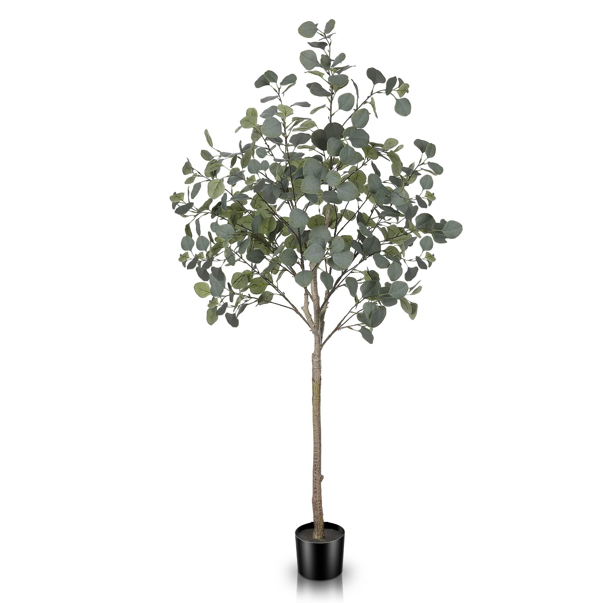 5ft Artificial Eucalyptus Tree in Plastic Nursery Pot, Tall Faux Eucalyptus Stems Fake Plants wit... | Amazon (US)