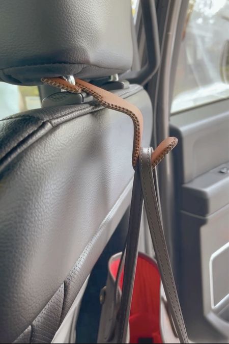 Head rest purse hooks! Perfect to keep your bags and stuff off the ground of your car, and also to hang up groceries! 

#LTKitbag #LTKfamily #LTKtravel
