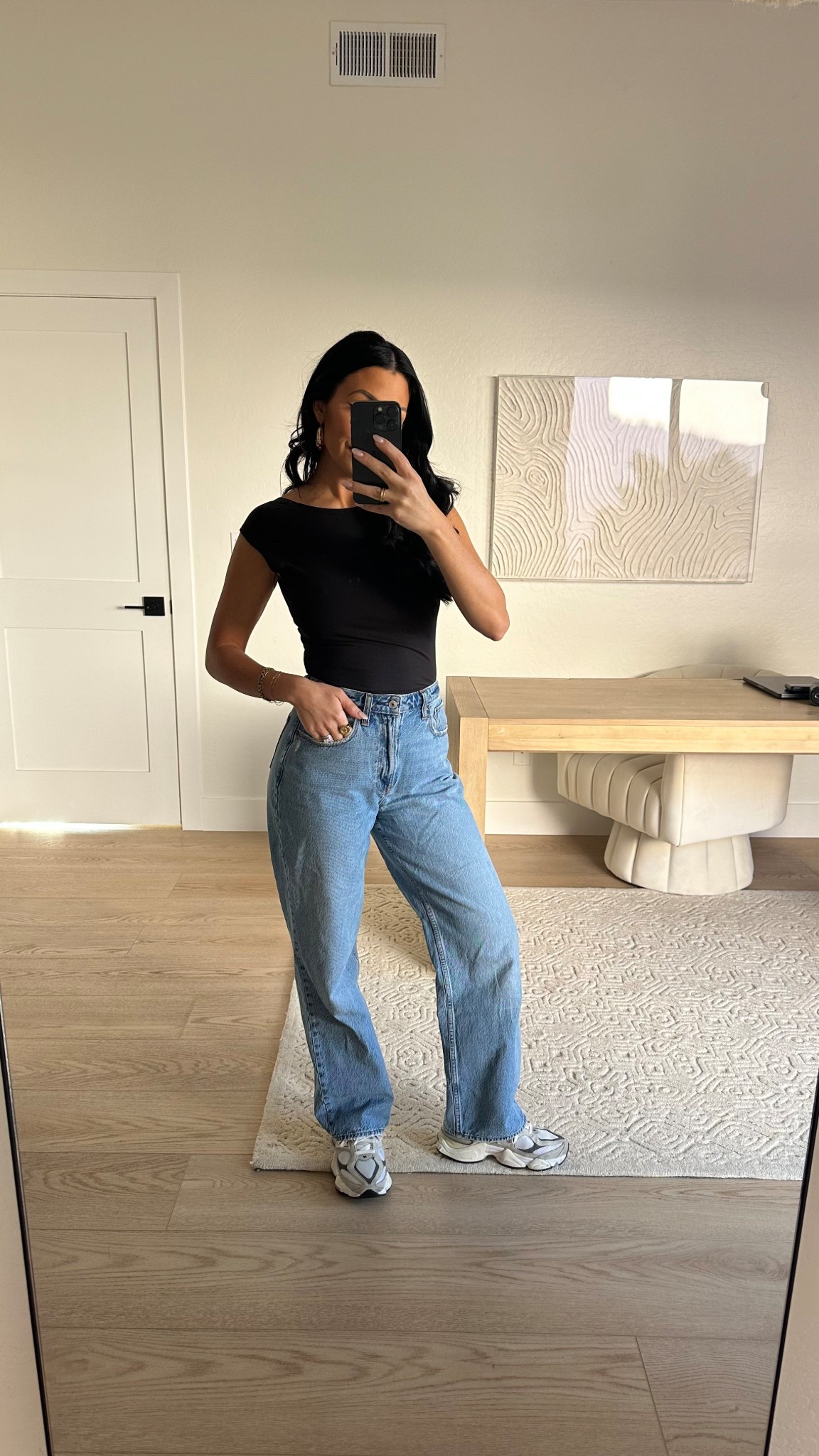 Good morning! Today’s mommy outfit! 
Amazon backless top size small
High rise loose jean from Abercrombie 
New balance 9060



#LTKFindsUnder50 #LTKStyleTip #LTKSpringSale