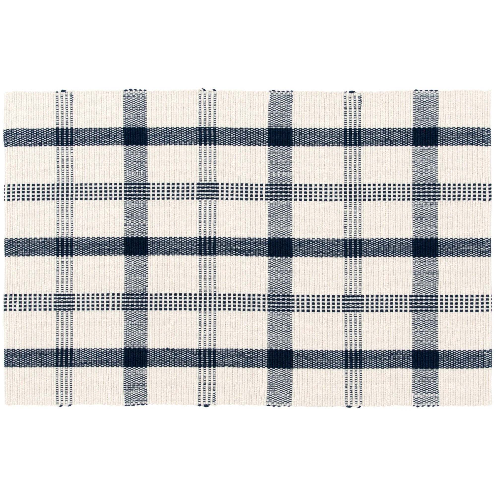 Mainstays 24"x36" Blue Plaid Outdoor Layering Rug | Walmart (US)